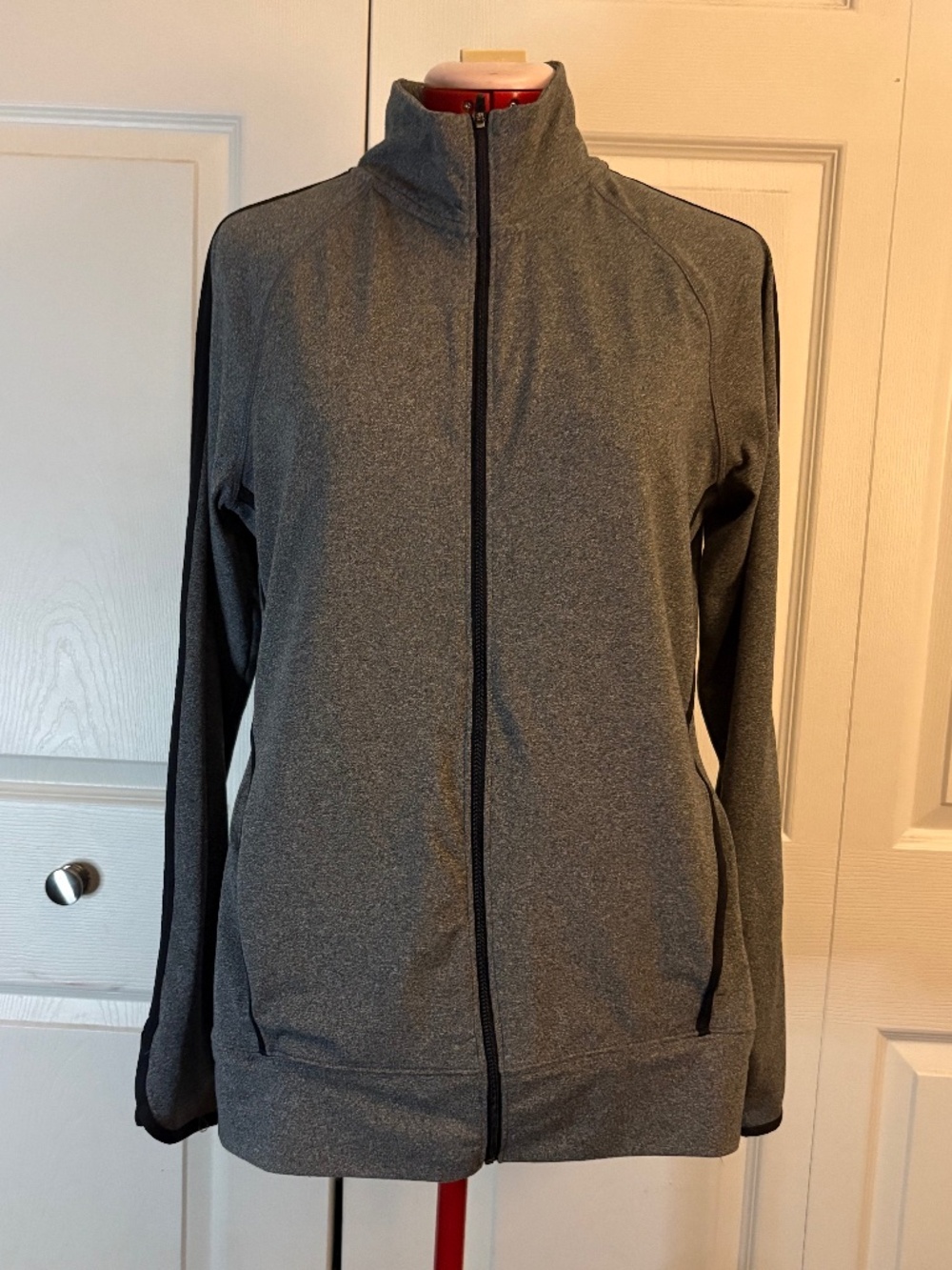Heather Grey Champion Duo Dry Zip Up L